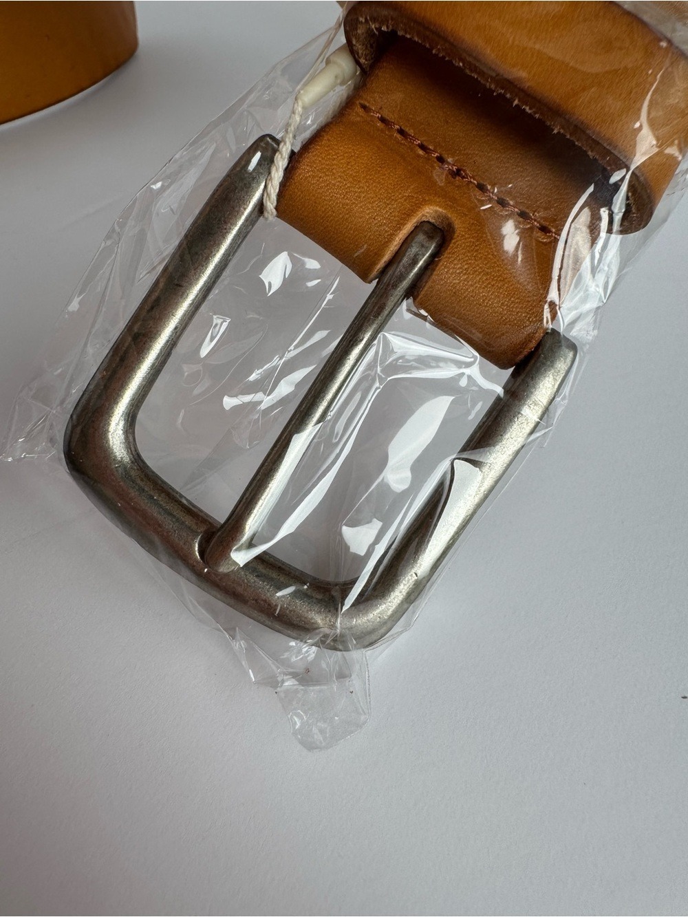 Vatan Handmade Leather Belt Mens 36 Light Brown New in Box Gift